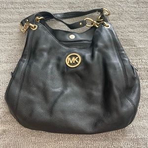 Michael Kors Black Leather Hobo
